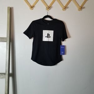 NWT SONY PLAYSTATION KIDS BLACK AND WHITE T-SHIRT SIZE 4/5